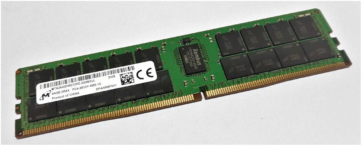 Оперативная память Micron 64 ГБ DDR4 2933 МГц DIMM CL21 MTA36ASF8G72PZ-2G9B2 фотография 1