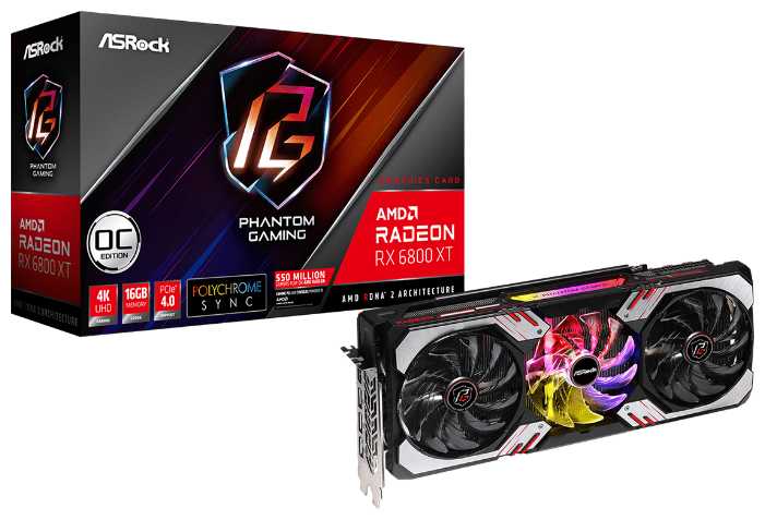 Видеокарта ASRock Radeon RX 6800 XT Phantom Gaming D OC 16GB (RX6800XT PGD 16GO) фотография 4