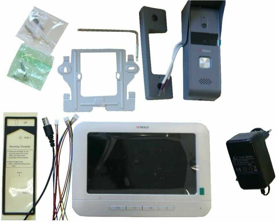 Комплект видеодомофона HiWatch DS-D100KF фотография 3