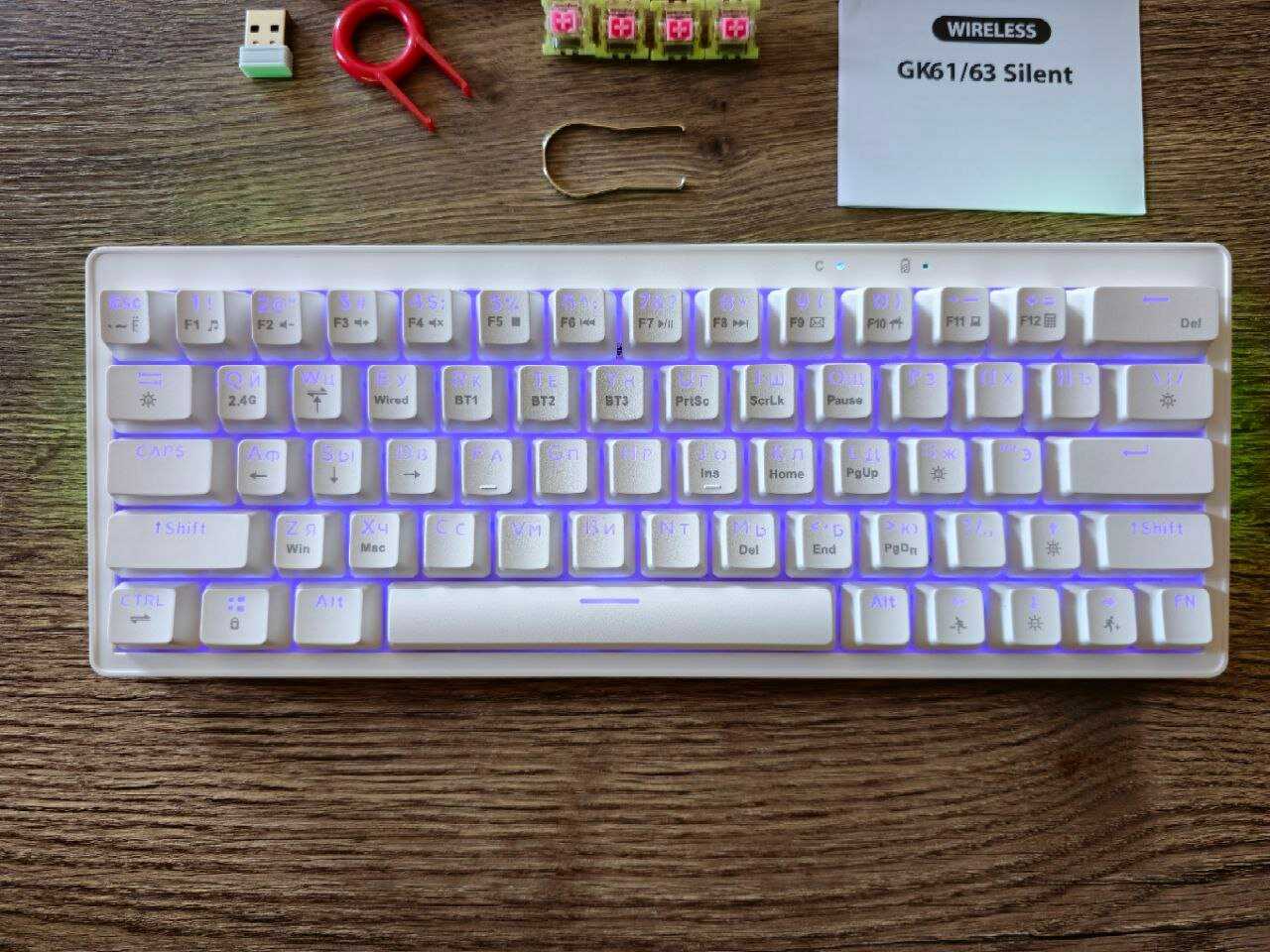 Беспроводная механическая игровая клавиатура GK61/63 фотография 27