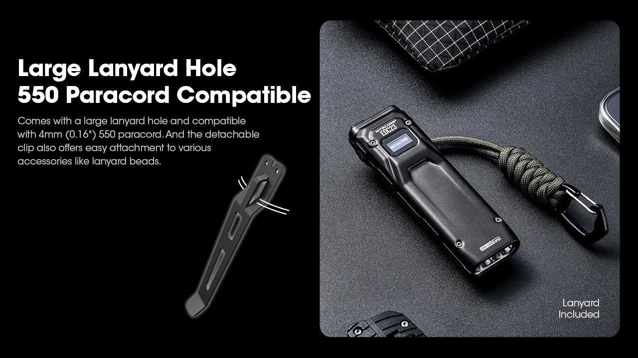 Перезаряжаемый карманный тактический фонарик Nitecore EDC23 фотография 16