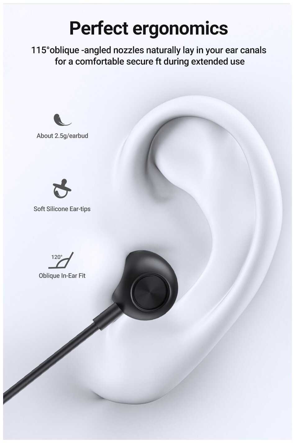 Беспроводные наушники TWS E53 / Спортивная гарнитура Bluetooth 5.0 / С микрофоном / Black фотография 4