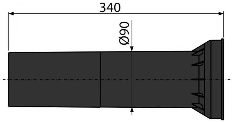 Удлинитель Alcadrain Удлинитель колена смыва (M148) фотография 1