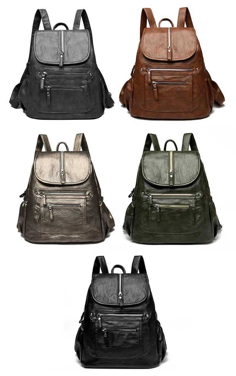 Роскошный женский кожаный рюкзак LANYIBAIGE фотография 23