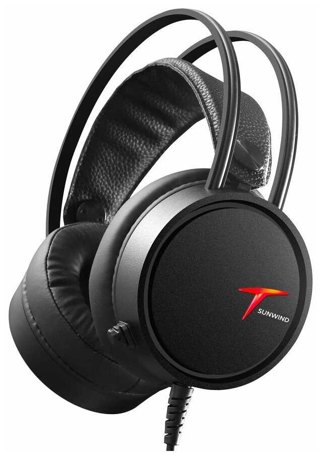 Гарнитура игровая SunWind SW-HS500G, для компьютера, мониторные, черный [1407650]