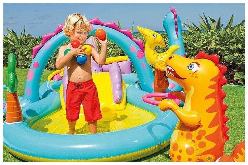 Intex бассейн Надувной игровой центр Диноленд 302 x 229 x 112 см фотография 6