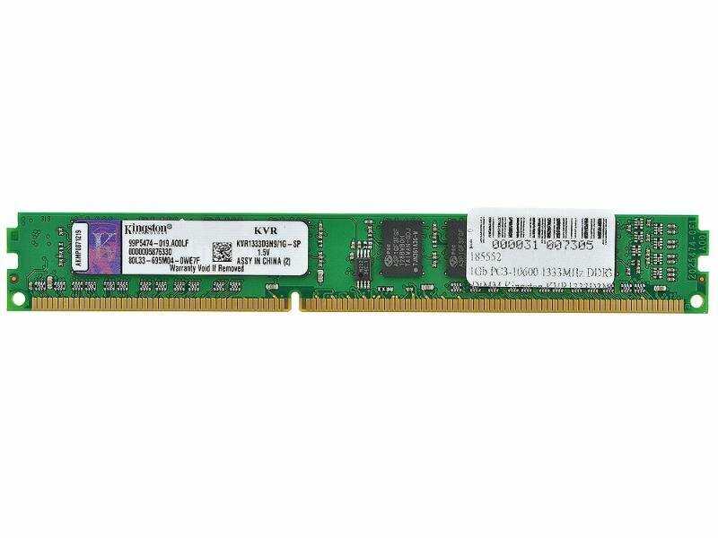 Оперативная память Kingston 1 ГБ DDR3 DIMM CL9 (KVR1333D3N9/1G) фотография 4