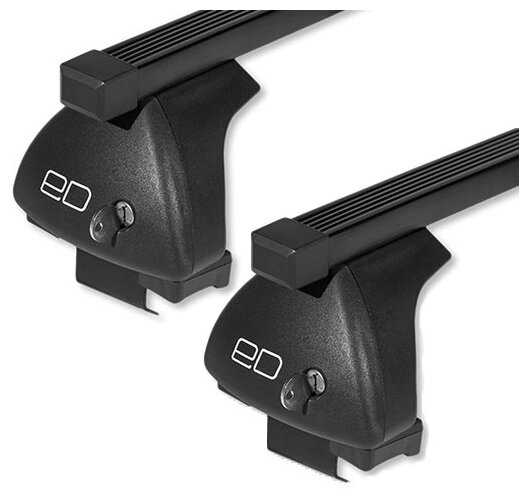 Багажник на крышу Евродеталь, с креплением за дверной проем (с замком, дуга 125см) на Renault Arkana 2019-.