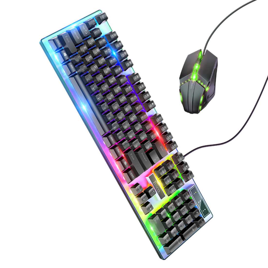 Игровая проводная клавиатура с мышкой Hoco GM18 Luminous gaming (русские буквы) фотография 12