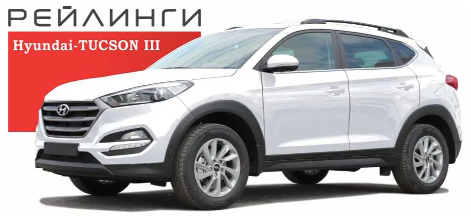 Рейлинги для Hyundai Tucson III 2015-2020 серые фотография 5
