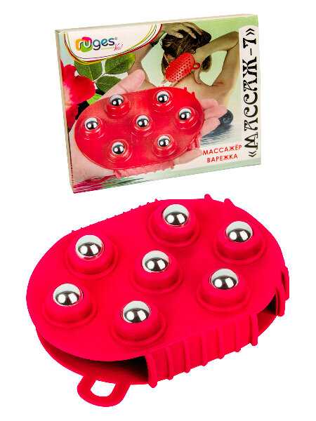 Массажер Массажер варежка c металлическими шариками фотография 6