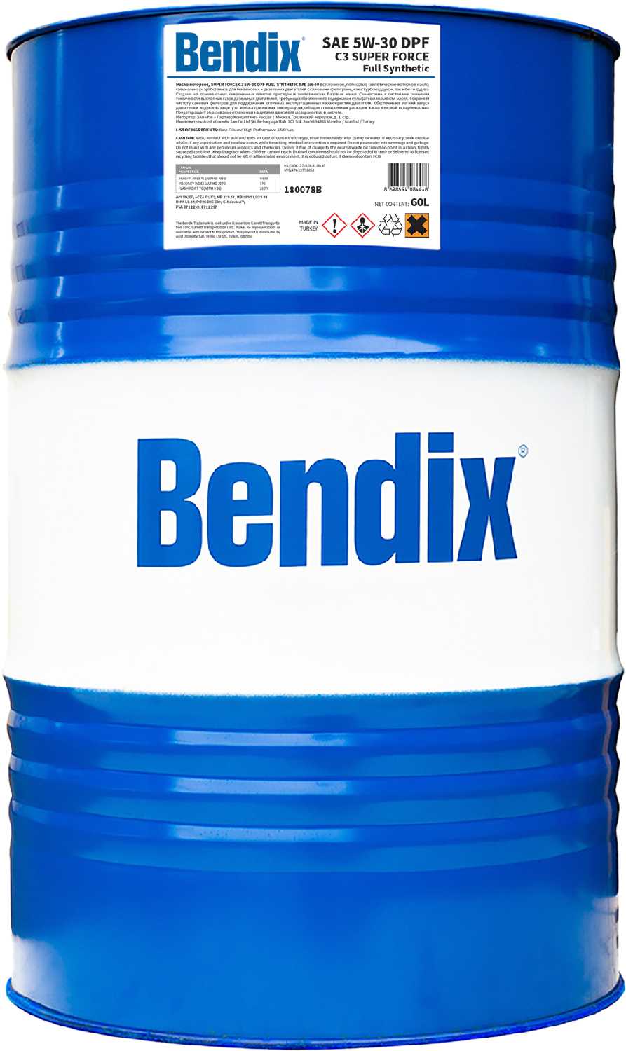 Масло моторное BENDIX Super Force DPF SAE 5W-30 (Bendix)