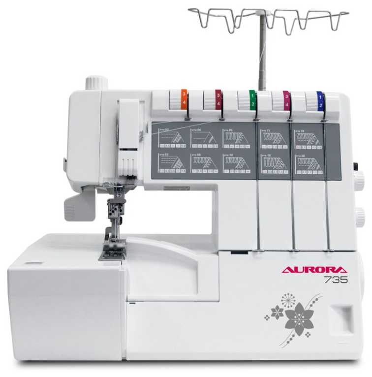 Коверлок Aurora 735 (2,3,4,5 ниточный) фотография 2