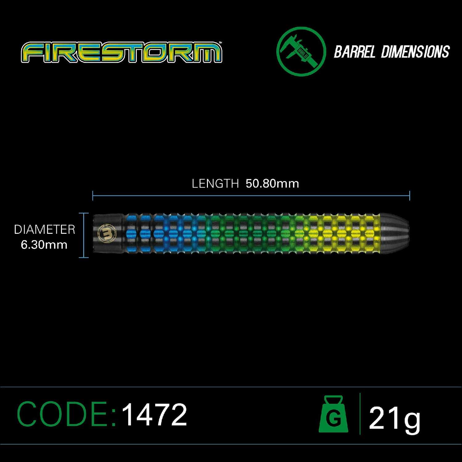 Профессиональные дротики WINMAU FIRESTORM (21гр) фотография 4