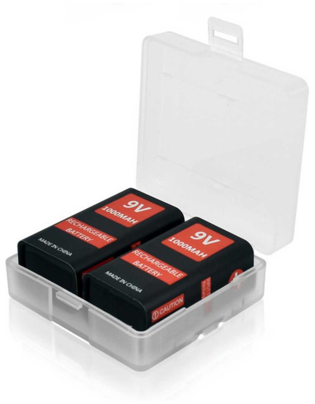 Аккумуляторные батарейки Крона 9V Li-ion 6F22 1000mAh microUSB 4 шт + кейс фотография 5
