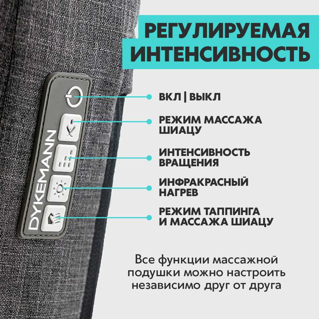 Электрическая массажная подушка Dykemann Muskelruhe SL-21 фотография 9
