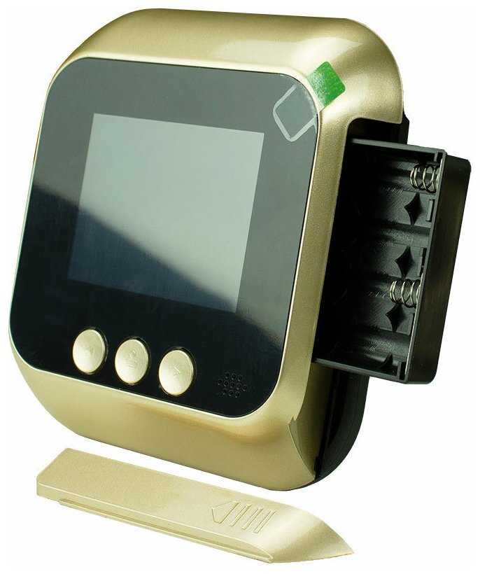 Видеоглазок в дверь PS-link PDV-5 с записью на SD карту и звонком Gold фотография 1