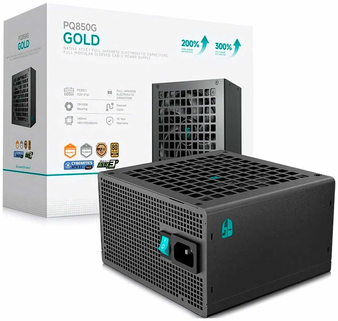 Блок питания Deepcool GAMERSTORM PQ850G [850W, 80+ Gold, ATX3.1] фотография 7