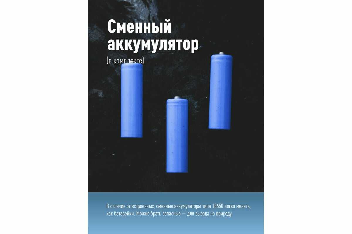 Фонарь кемпинговый Космос KOS604Lit [10Вт LED, съемный Li-ion 18650 2х2200mAh] фотография 1