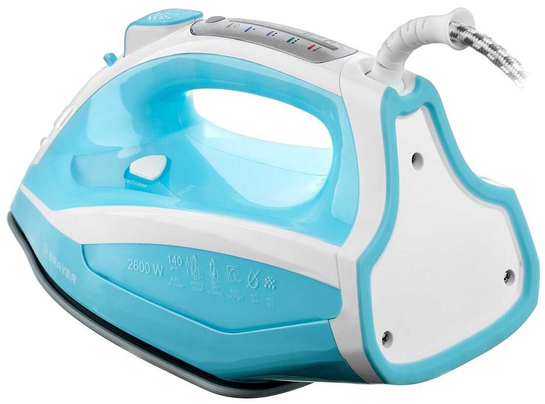 Паровой утюг BRAYER BR4000 2600 Вт, керамич. автооткл, пар 140 г/м LED, антикапля, cпрей. фотография 1