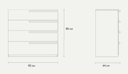 Комод Кимбол Latte фотография 2