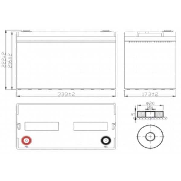 Аккумуляторная батарея DELTA Battery GEL 12-100 (12В) фотография 5