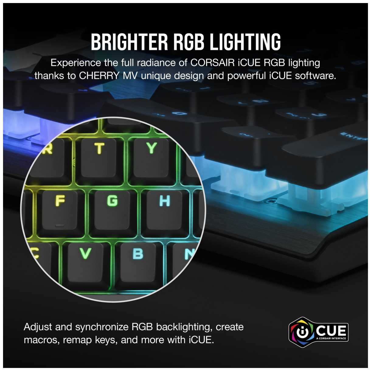 Игровая клавиатура Corsair K60 RGB PRO CHERRY MV фотография 14