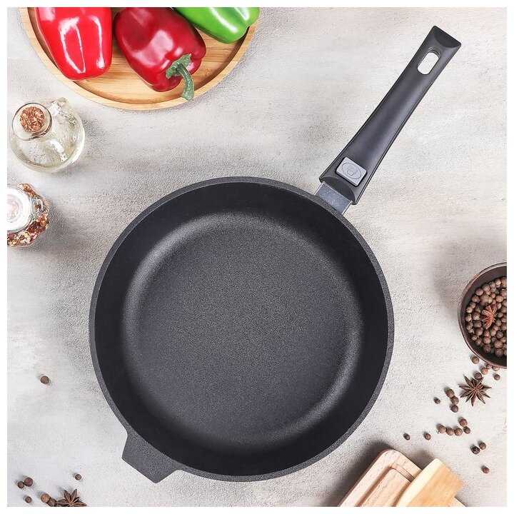 Сковорода литая чугунная 280х60 со съемной ручкой 4641442 фотография 1