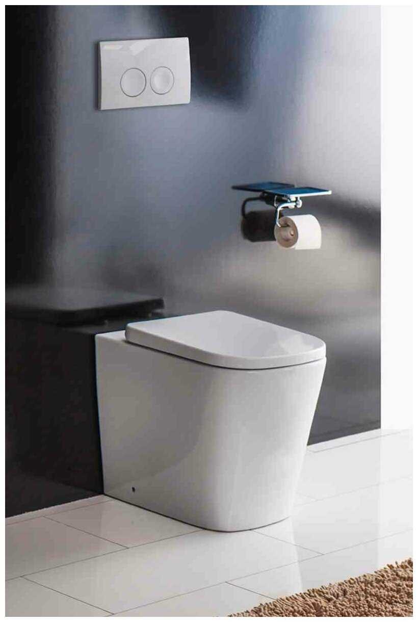 Чаша унитаза BelBagno Albano приставной, безободковый с горизонтальным выпуском фотография 2