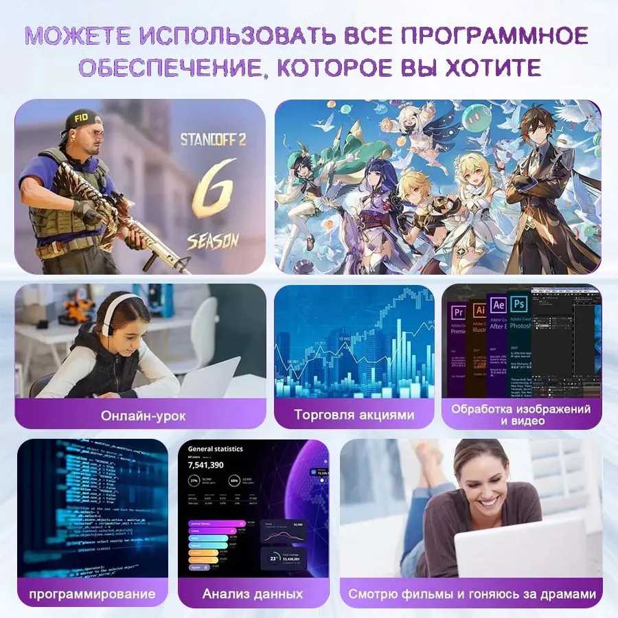 Ноутбук Intel Celeron N95 16ТБ +512ТБ SSD DDR4 фотография 6