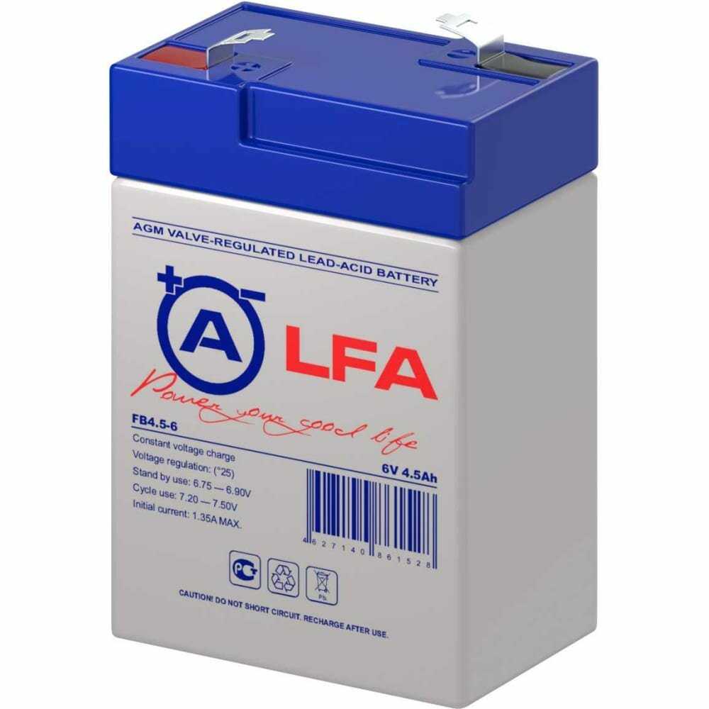 Аккумуляторная батарея ALFA Battery FB 4.5-6 (6В) фотография 9