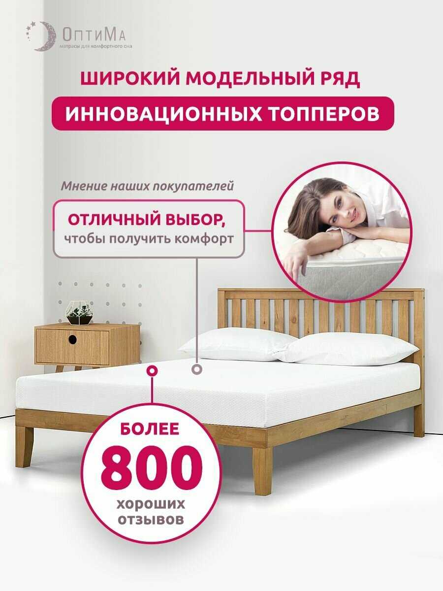 Топпер матрас ОптиМа ортопедический беспружинный (140х190 см, высота 5 см) фотография 18