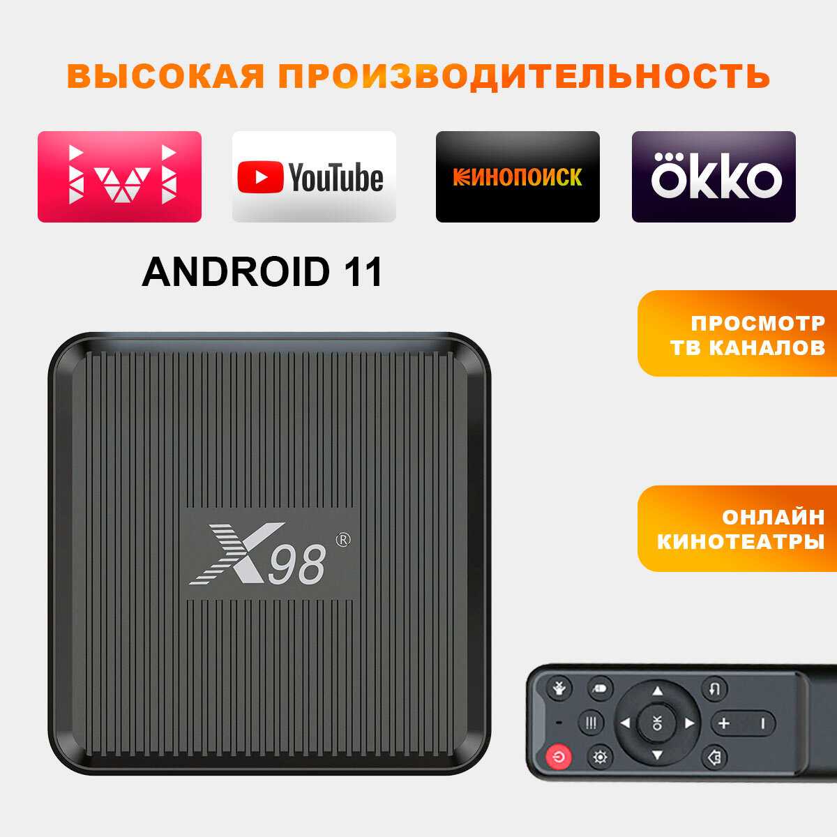 Смарт ТВ приставка X98Q 4K 1/8 Гб фотография 3