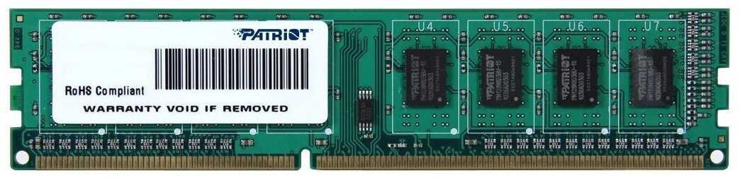 Оперативная память Patriot Memory SL 4 ГБ DDR3L DIMM CL11 (PSD34G1600L81)