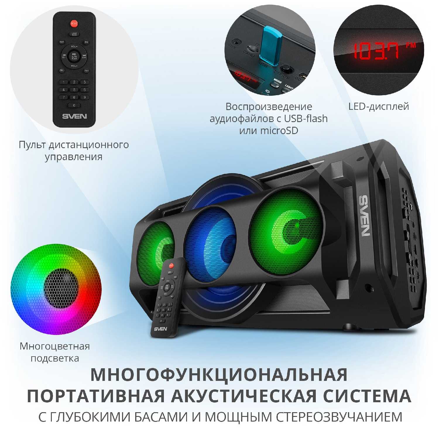 Портативная акустика SVEN PS-680 фотография 1