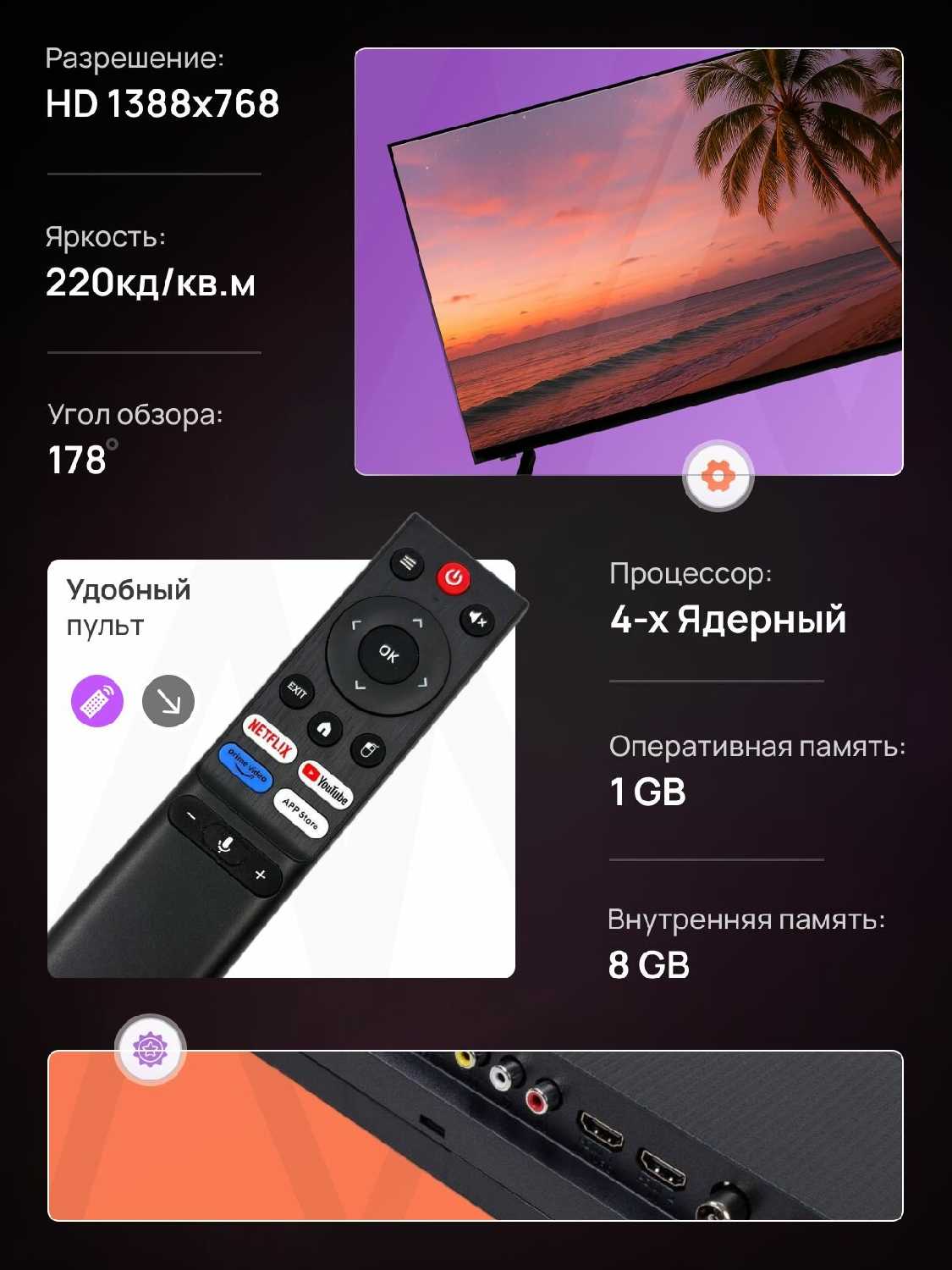 Телевизор Smart TV 43