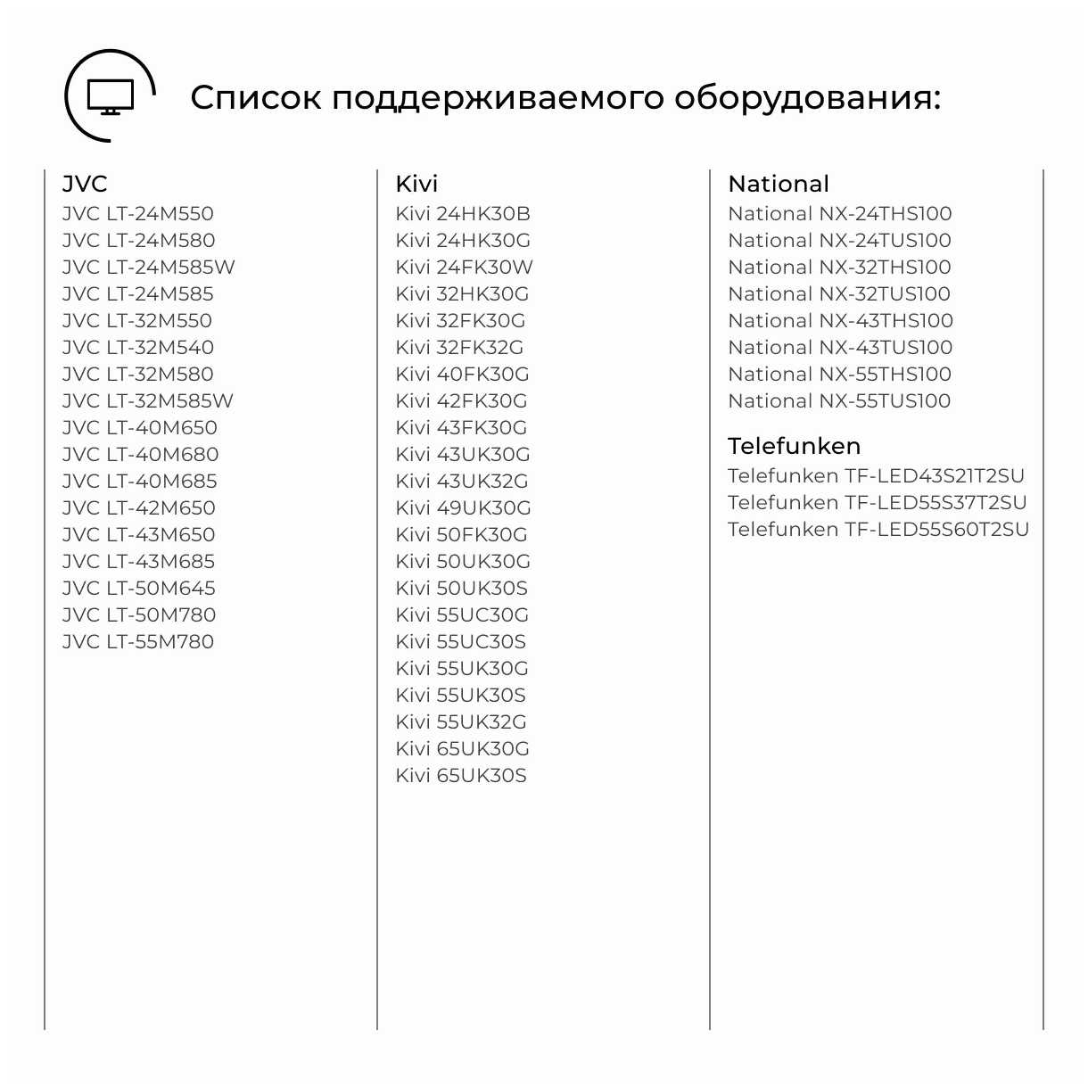 Пульт PDUSPB KT1157-HG для Telefunken / JVC / Kivi / National фотография 3