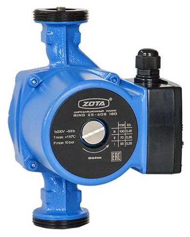 Циркуляционный насос ZOTA RING 25/60S 180 (100 Вт)