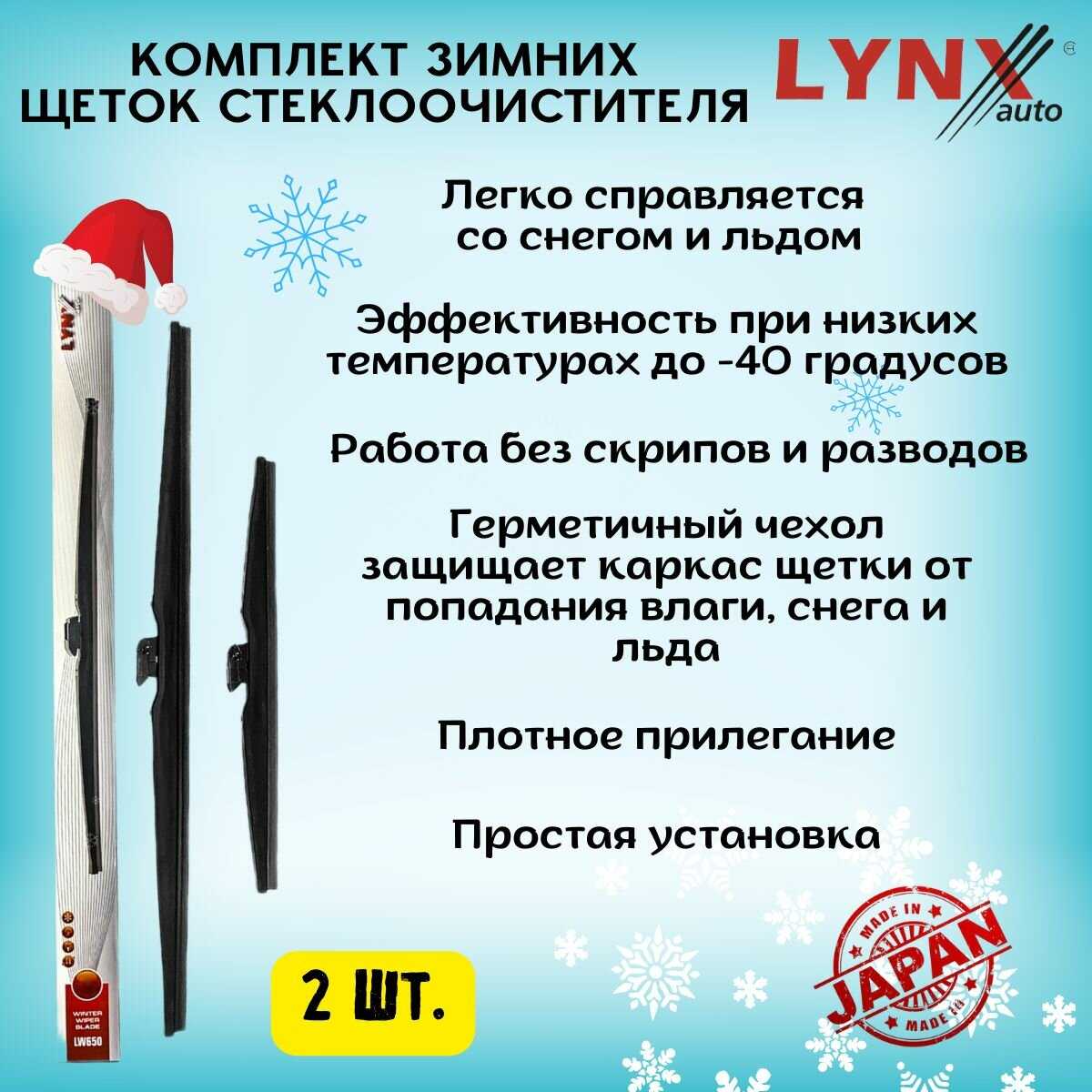 Автомобильные дворники LYNXauto Tesla Model 3 (650 480 мм) фотография 1