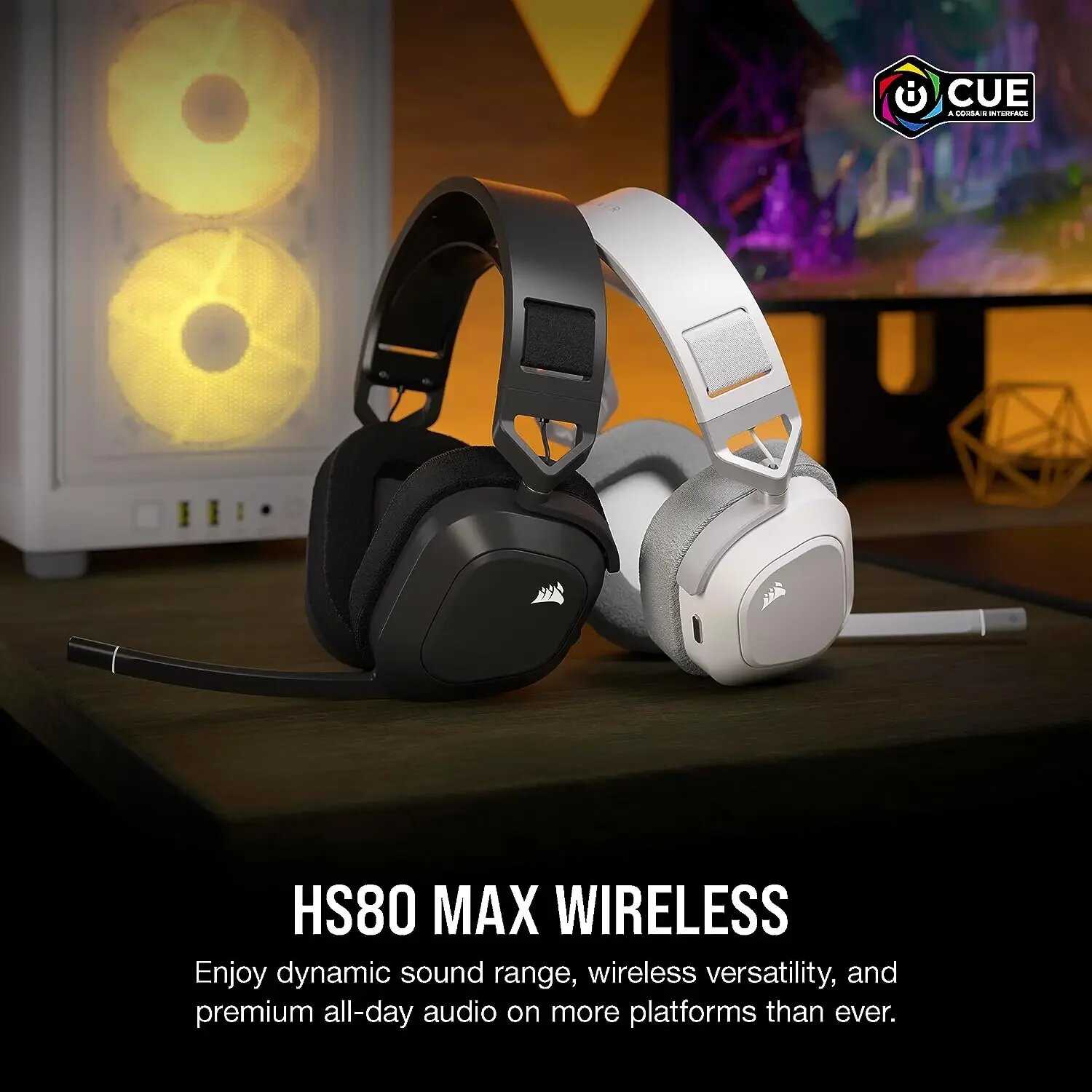 Беспроводная игровая гарнитура Corsair HS80 MAX с Bluetooth - Dolby атмосферs-качественным микрофоном фотография 1