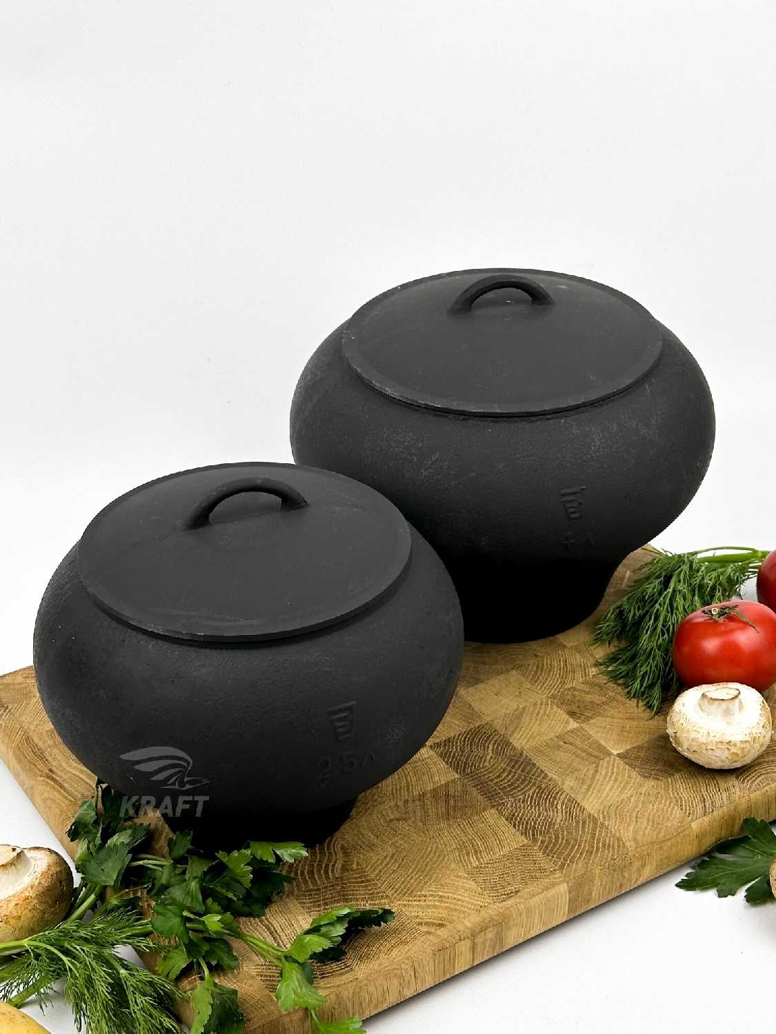 Комплект чугунных горшков Комплект чугунных горшков (2.5 л и 4 л) фотография 19