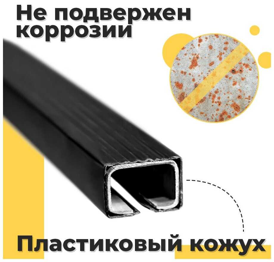 Багажник на крышу на рейлинги универсальный со стальными поперечинами - комплект дуг и креплений фотография 1
