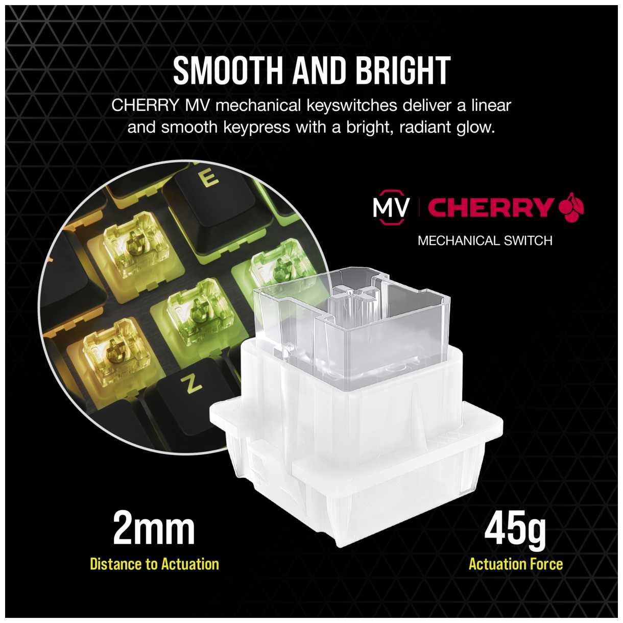 Игровая клавиатура Corsair K60 RGB PRO CHERRY MV фотография 13