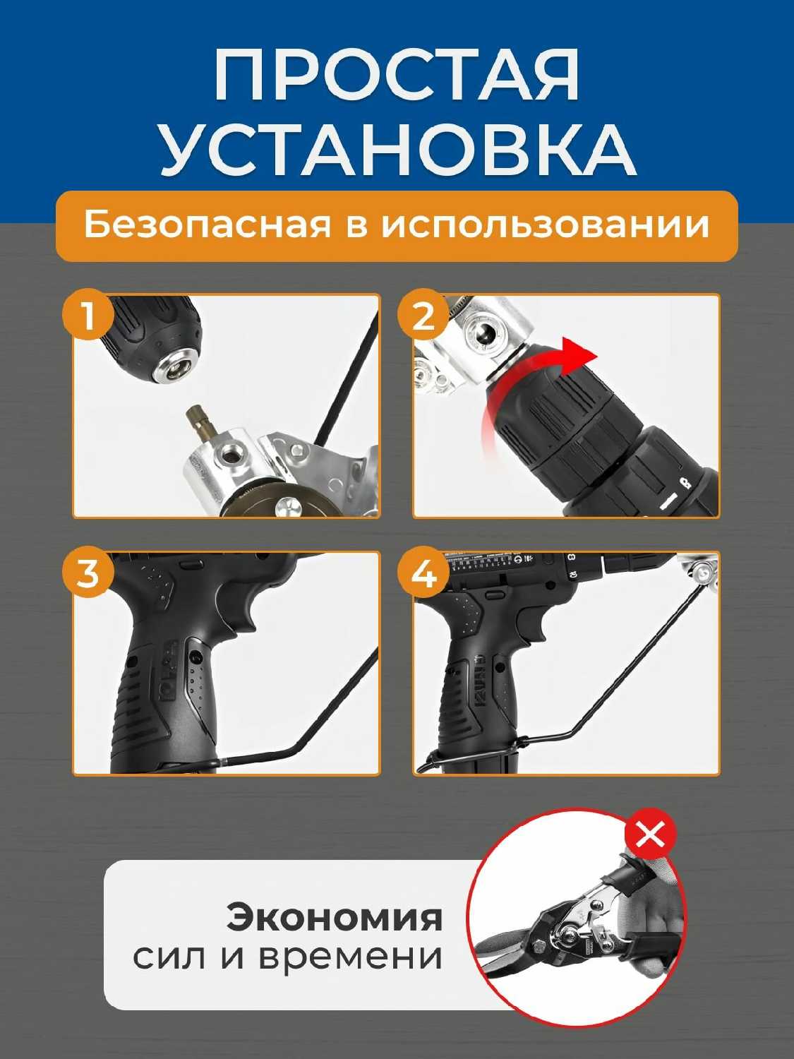 Инструмент Насадка на шуруповерт для резки листового металла фотография 4