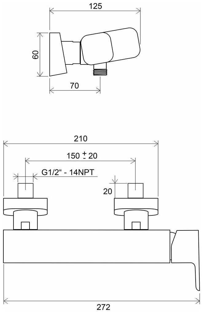 Смеситель Ravak TD 032.00/150 фотография 1