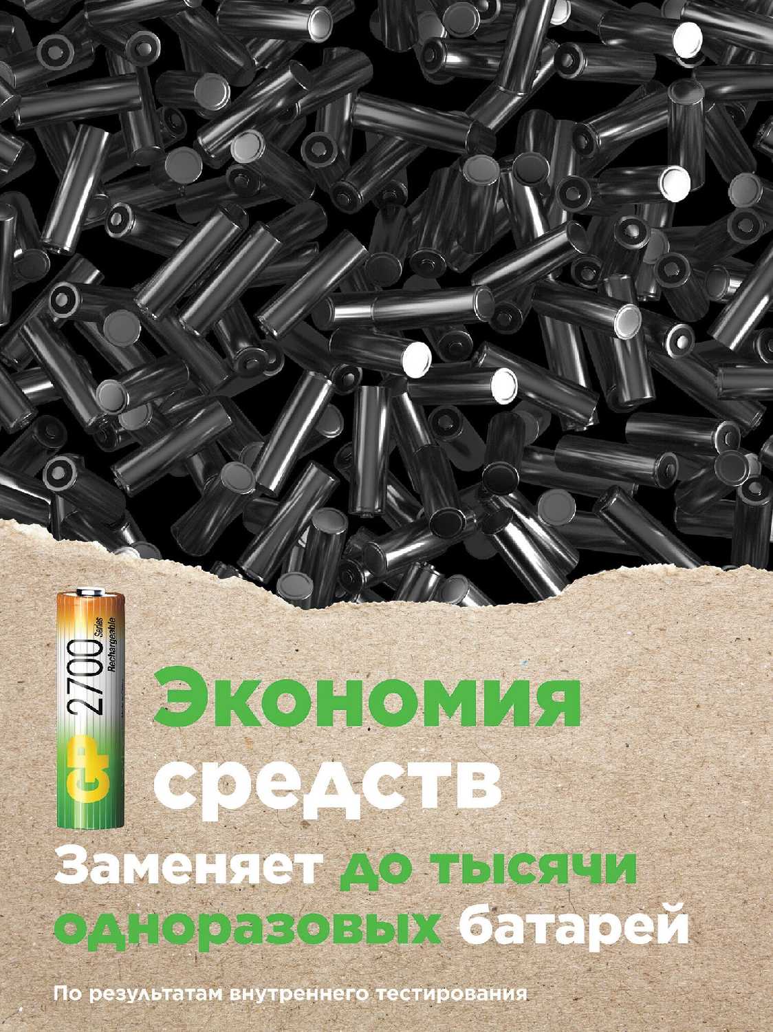 Батарейки GP 100AAAHC (HR03) фотография 6