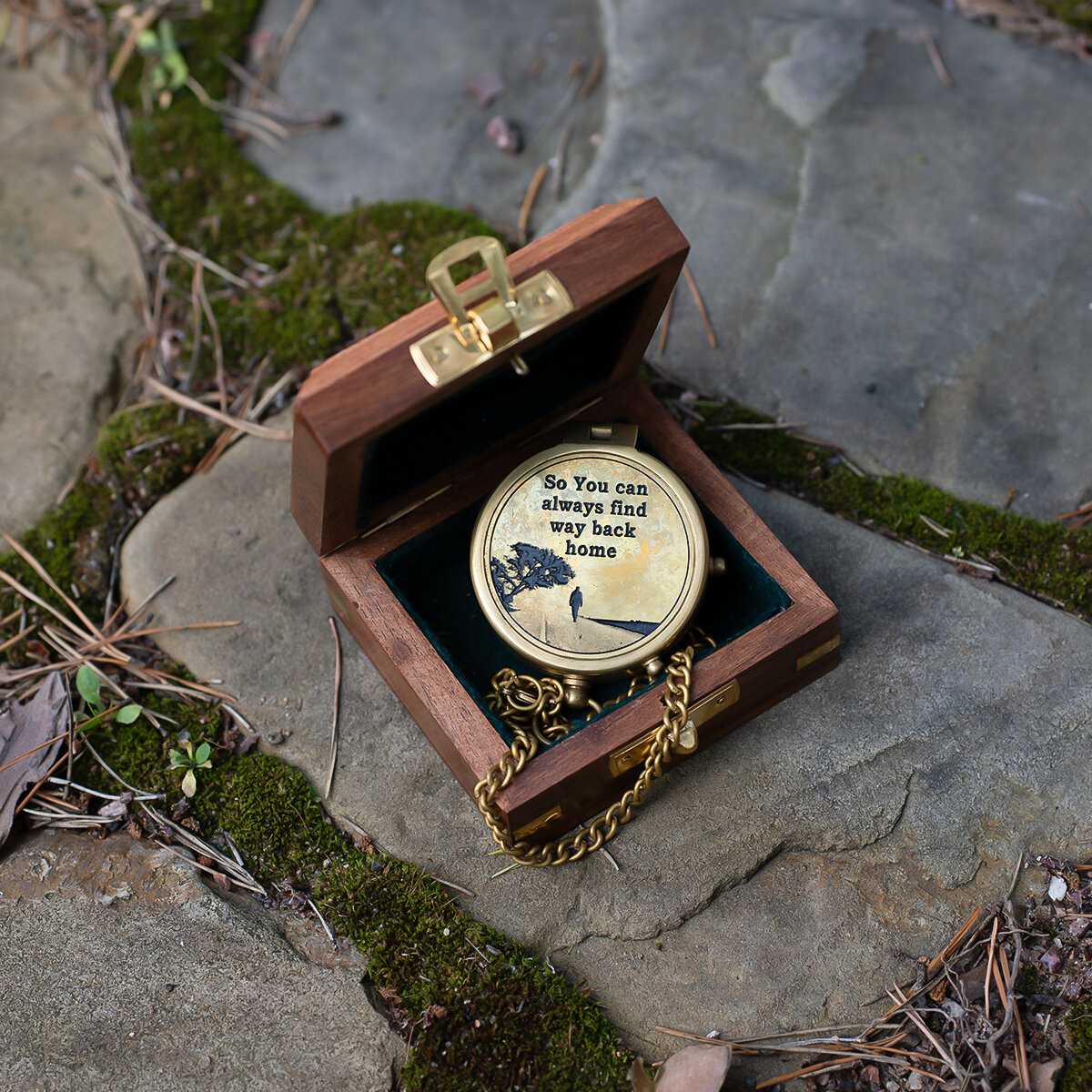 Компас Компас на цепочке с изображением