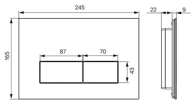 Клавиша смыва IDDIS On-X 001 черный мрамор ONX01B0i77 фотография 3