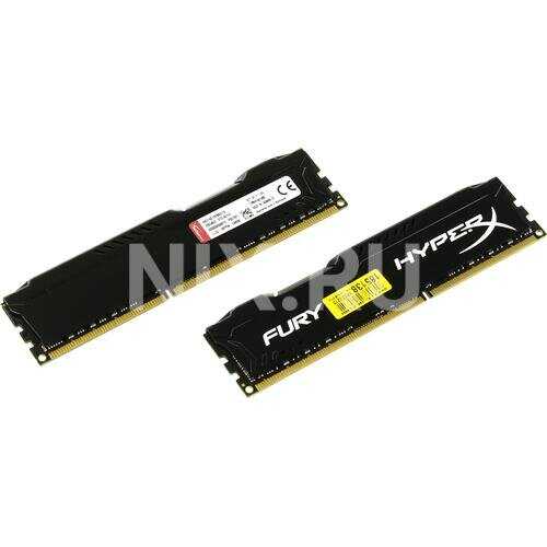 Оперативная память HyperX Fury 16 ГБ DDR3 DIMM CL10 (HX316C10FBK2/16) фотография 7