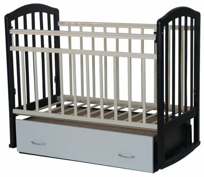 Кроватка Антел Алита-4 (с ящиком), качалка, полозья для качания